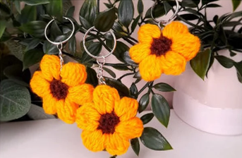 Sunflower keyrings
